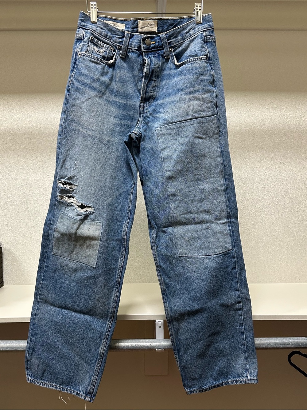 Women’s Universal Thread Relaxed Patchwork Blue Jeans